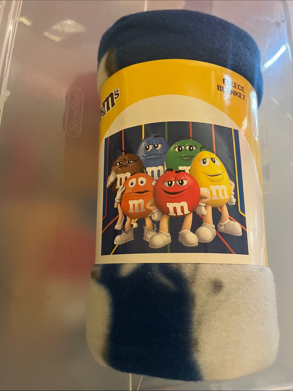 M&M'S Fleece Throw Blanket - Blue, White, Red, Yellow, Green, Orange, Brown